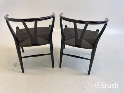 2 st. Stolar Carl Hansen & Son, svarta