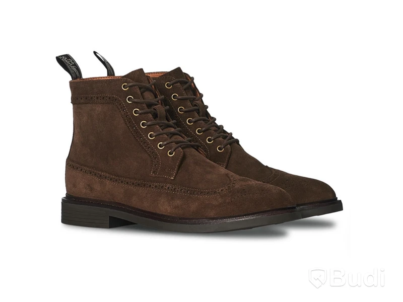 Kängor Polo Ralph Lauren Asher Wing Tip Boot Chocolate Brown Suede, stl. 45
