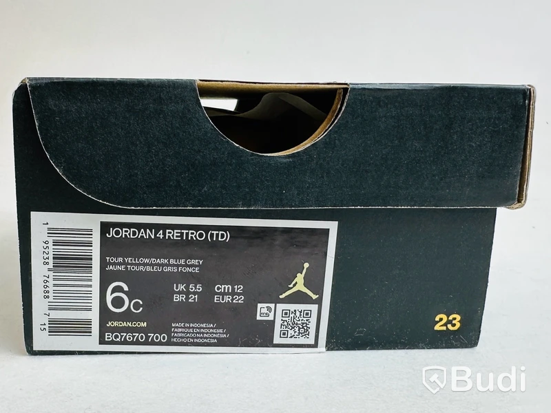 Sneakers Air Jordan 4 Retro TD, barn, stl. 22