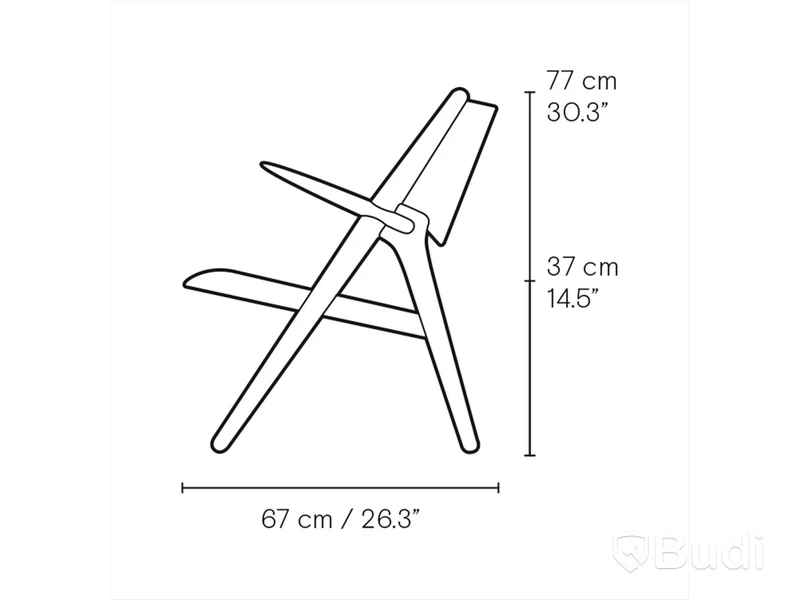 Designstol - Carl Hansen & Son, CH28T Lounge Chair, Design Hans J. Wegner, tillverkad 2008, ek.