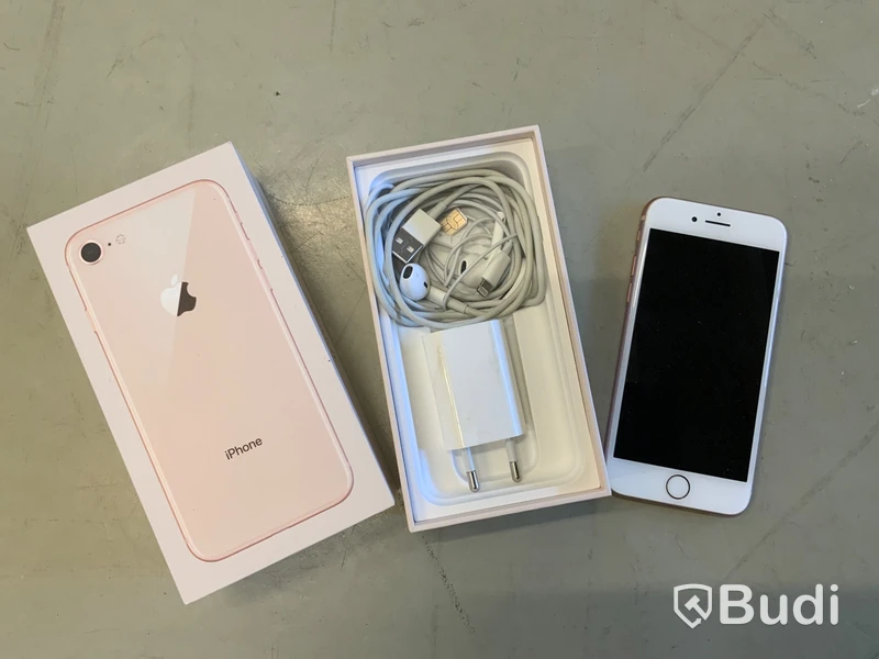 Iphone 8, Gold, 64 ink laddare och laddare, hörlurar och orginalbox