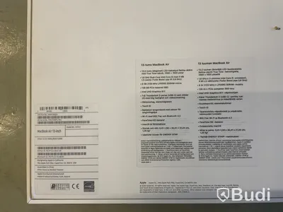 Macbook Air 13 inch 2019 Retina, 1,6 GHz Core I5, 8 GB 2133Mhz RAM, 128 GB SSD