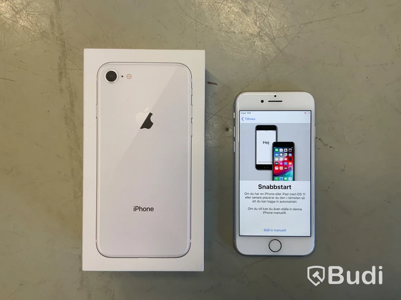 Iphone 8 64 GB Silver med orginalbox utan laddare