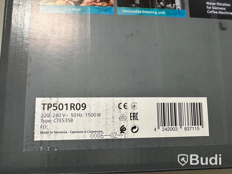 Kaffemaskin Siemens TYPE CTES35B