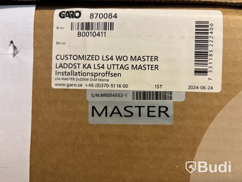 Laddstation Garo, LS4, Master, inklusive markfundament