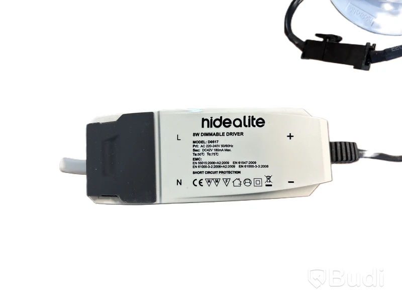 6 st. Downlights Hidealite dimbart drivdon, vit