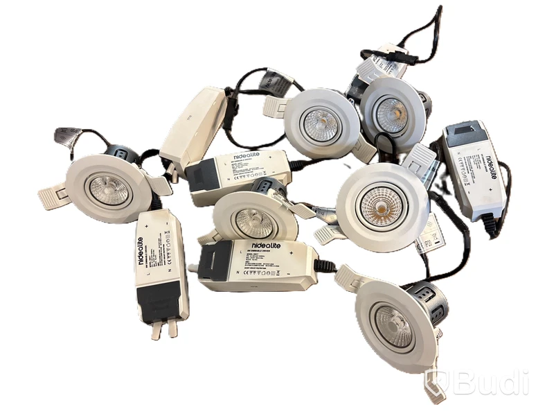 6 st. Downlights Hidealite dimbart drivdon, vit