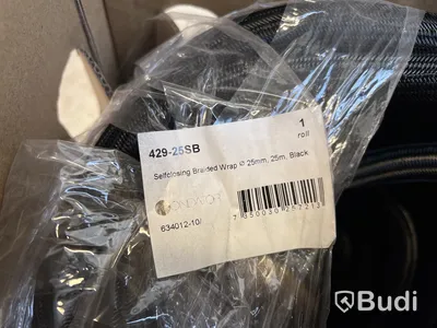 7 st. Kartonger med kabelstrumpa Techflex och Forming function, flätad och självstängande