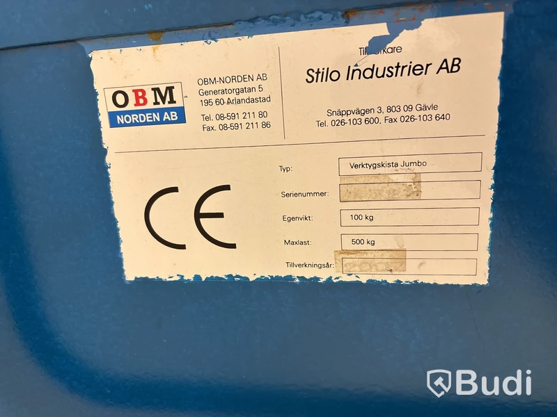 Verktygsvagn Stilo Industrier, inkl. innehåll