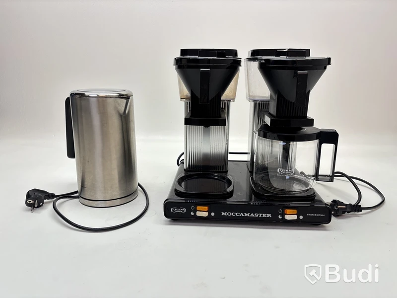 Kaffebryggare Moccamaster och vattenkokare Cromargan