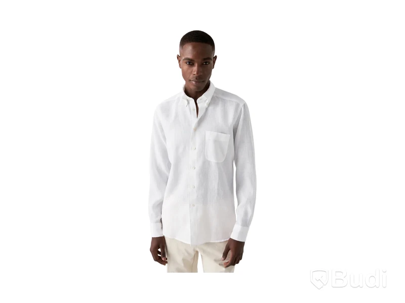 Linneskjorta Eton, Slim, stl L