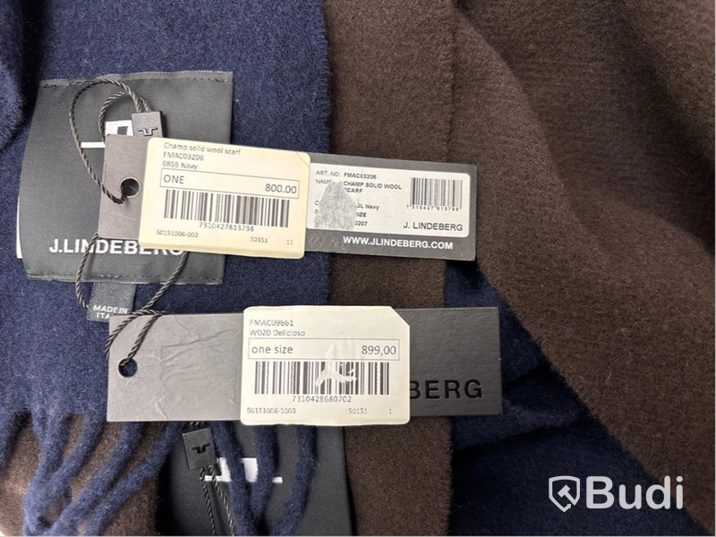 2 st. Halsdukar J.Lindeberg, Champ solid wool scarf, one size