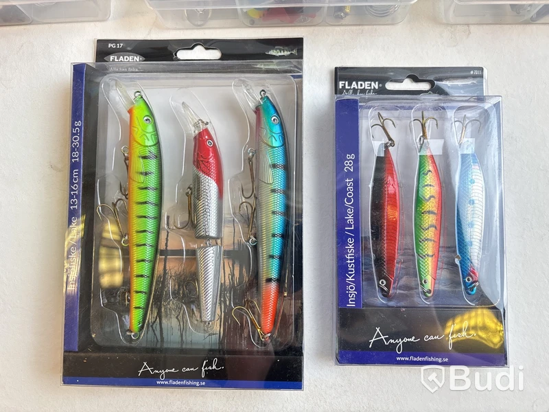 Diverse fiskedrag/krokar Fladen, olika modeller