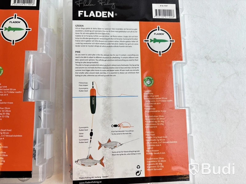 Diverse fiskedrag/krokar Fladen, olika modeller