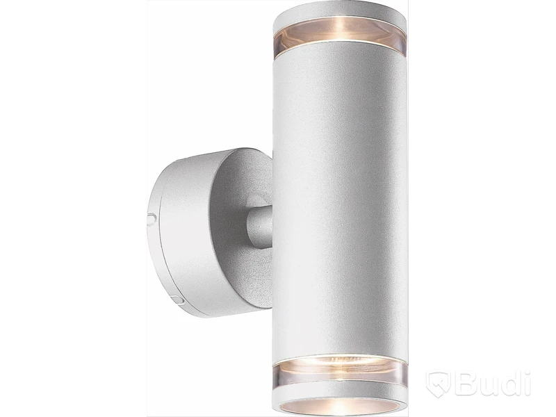 Väggarmatur Malmbergs, Eklof LED, silver, 2X8W, IP54