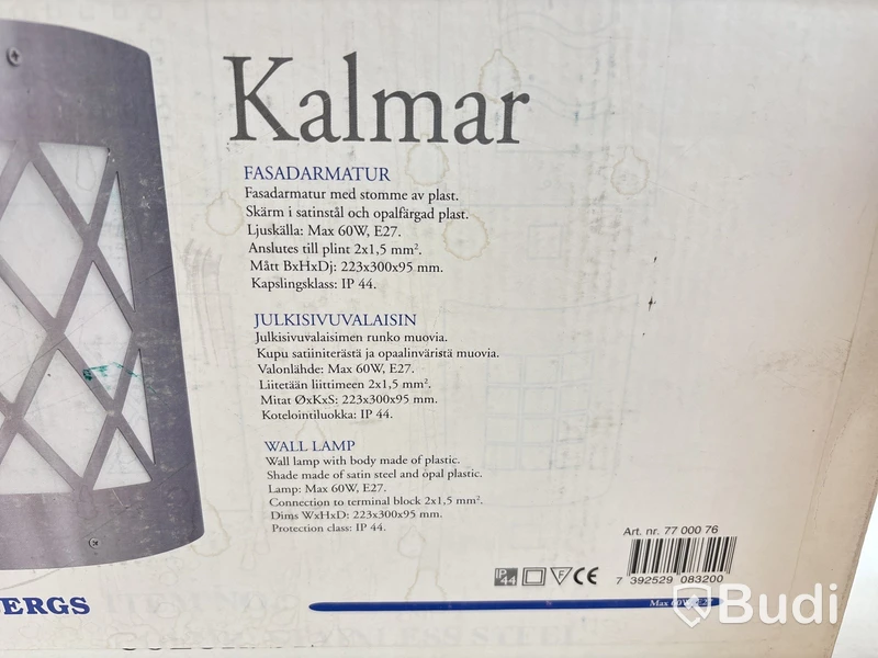 Parti med väggarmaturer Malmbergs, olika modeller