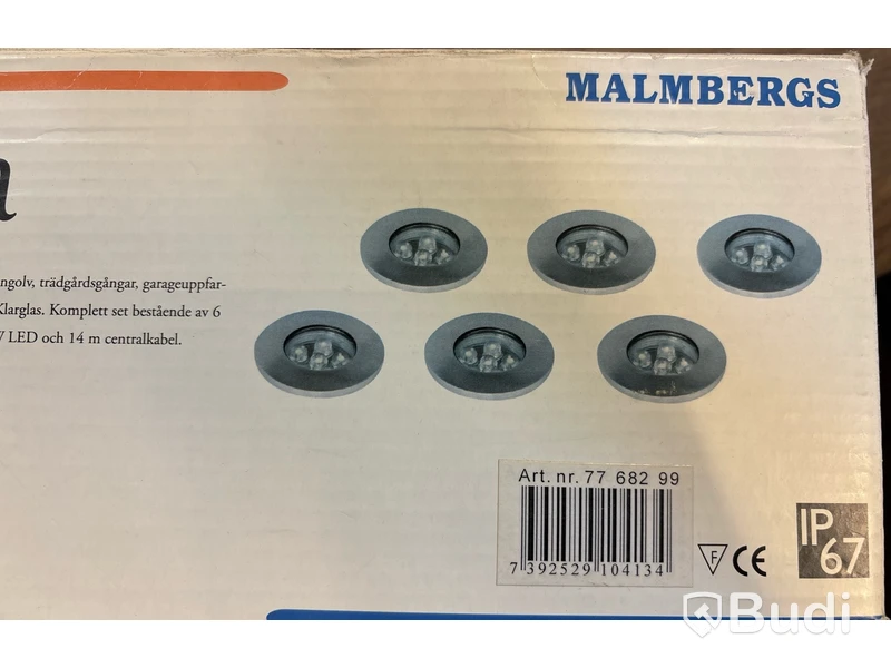 Mark- och golvspotlightset för infällning i altangolv Malmbergs, Skara