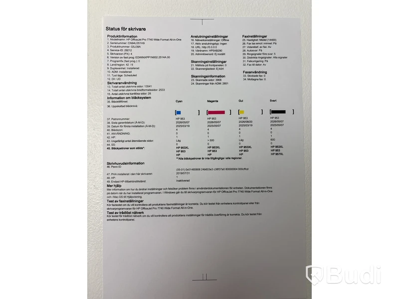 BläckSkrivare Hp, Officejet pro 7740