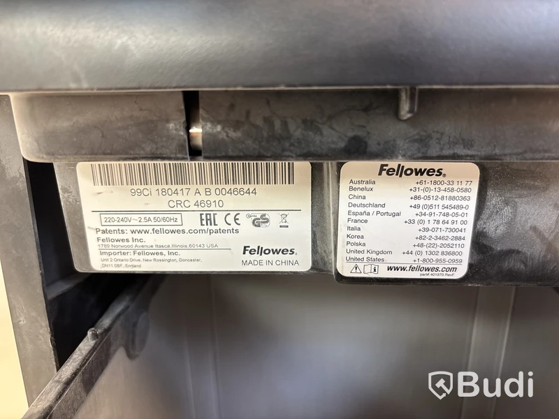 Dokumentförstöra Fellowes, 99CI