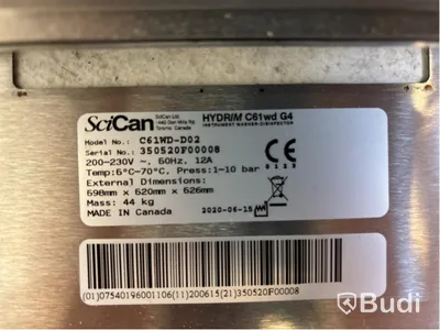 Diskdesinfektor SciCan, Hydrim C61wd G4