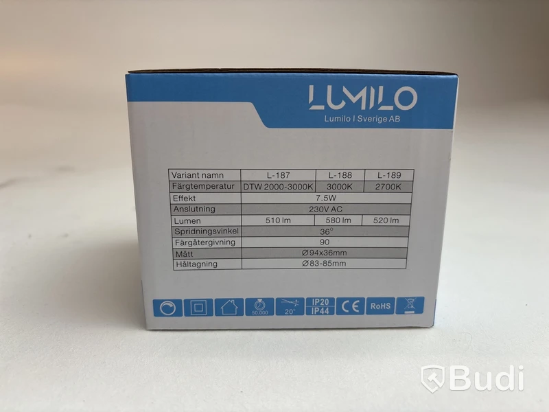 6 st. Ledlampor Lumilo, L-187 SW / L-188 SW / L-189 SW