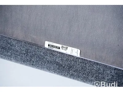 2 st. Fåtölj Ikea Koarp grå klädsel, svarta ben i metall.