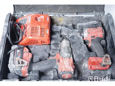 Verktygspaket, Slagborrmaskin, Slagskruvdragare – Milwaukee M18 FPP2A2-502X, Funktionstestade