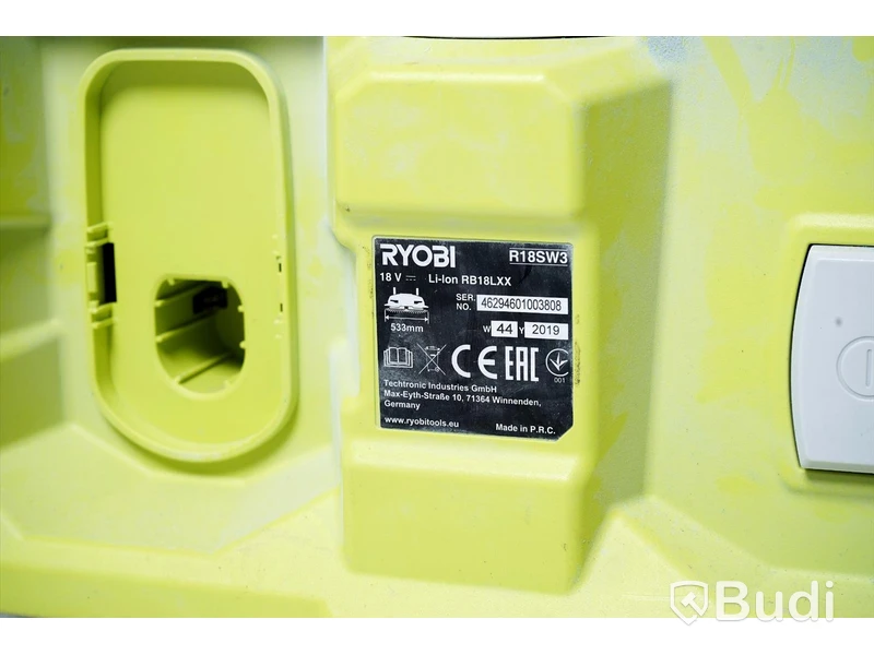 Sopmnaskin –  RYOBI R18SW3, utan batteri, EJ funktionstestad.