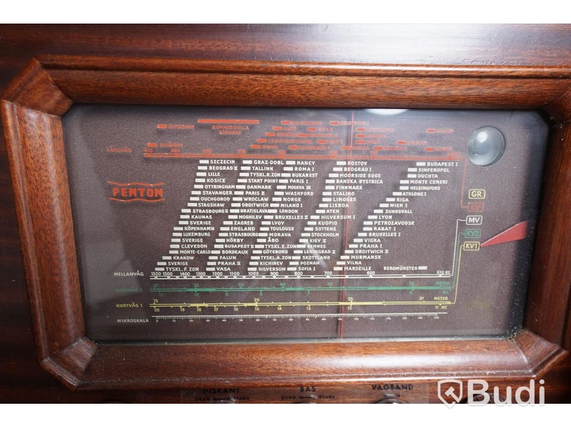 Radio, Grammofon Penton, Opera V11, 1950-tal. Obs! Ej funktionstestad.