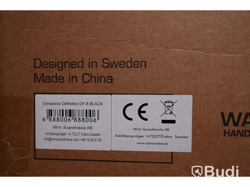 Golvhögtalare 1st - Dynavoice Definition DF-8 Black. Ny, Obruten förpackning.