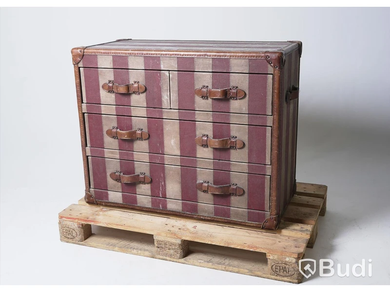 Byrå - Artwood Stonyhurst, stripe canvas. Nypris ca 23,500 kr. OBS! vaxfläckar, se bilder