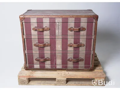 Byrå - Artwood Stonyhurst, stripe canvas. Nypris ca 23,500 kr. OBS! vaxfläckar, se bilder