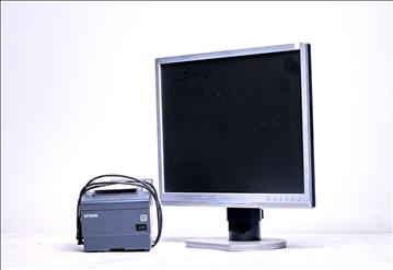 Kvittoskrivare & skärm Epson TM-T88V & Philips 19B1, OBS! strömkabel till skärm saknas