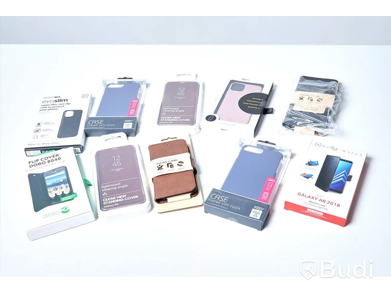 Parti med diverse mobilskal, Samsung S9+, iPhone X/Xs, iPhone 12 mini, iPhone 12, Galaxy A8 etc.