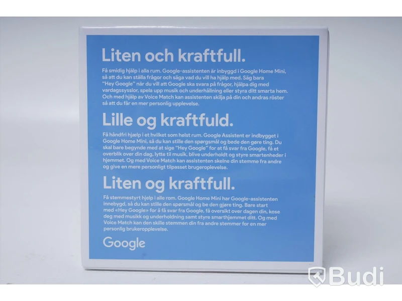 Google Home Mini Ny, Obruten förpackning.