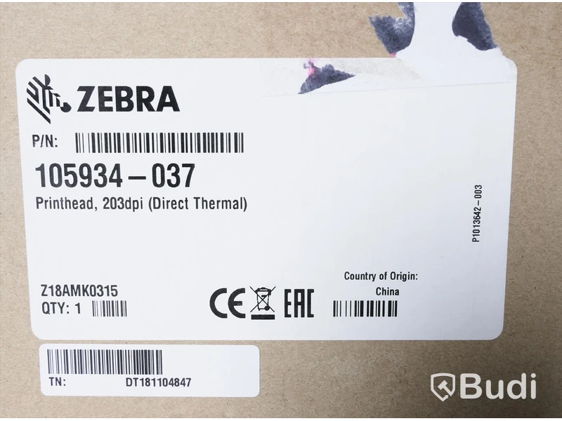 Brännare, ZEBRA 105934-037 Printhead, 203dpi (Direct Thermal)