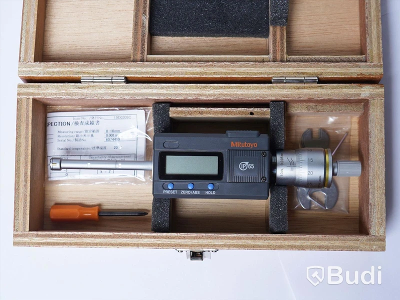 1 st. Mikrometer - Mitutoyo 468-162 Digimatic Holtest Internal Micrometer 8-10mm. Ord. pris ink. moms: ca 13 000 kr. Ny.