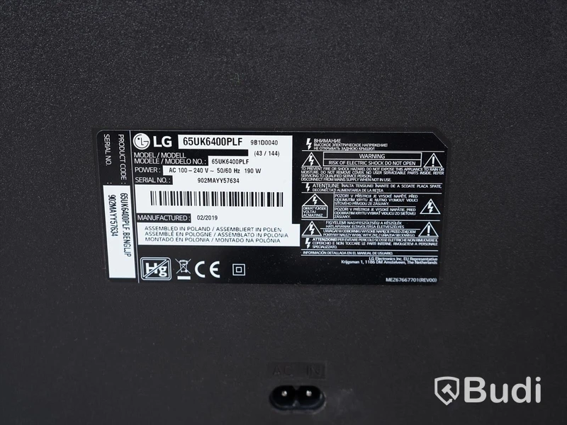 TV-skärm LG Ultra HD 65-tum