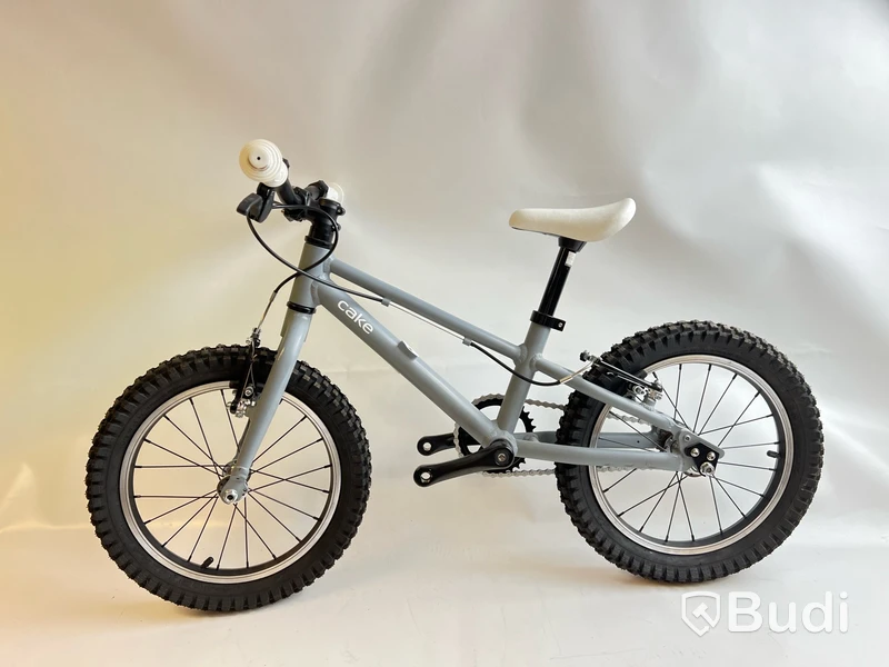 Barncykel Trapp Cake, mountainbike, Ålder: 3,5-7 år, silvergrå, OBS! Trampor saknas.