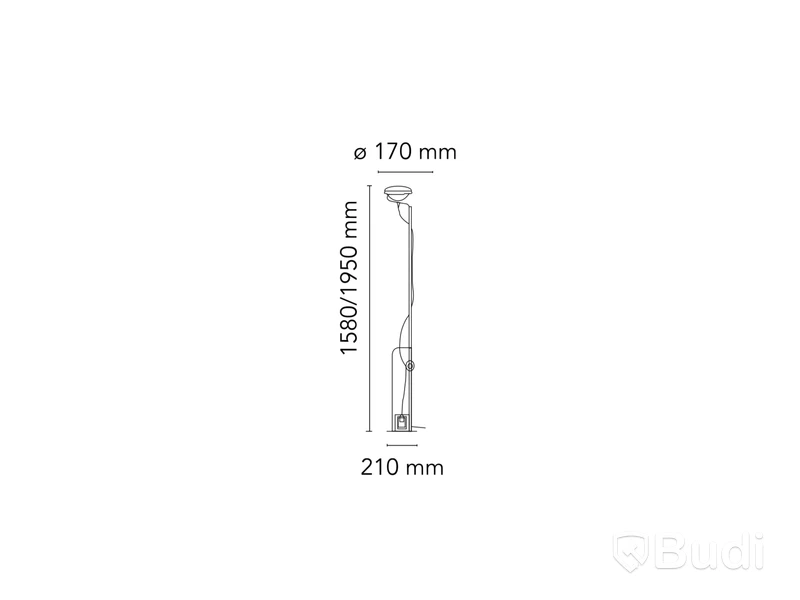 Golvlampa, Flos, Toio Led, svart