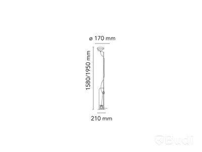 Golvlampa, Flos, Toio Led, svart