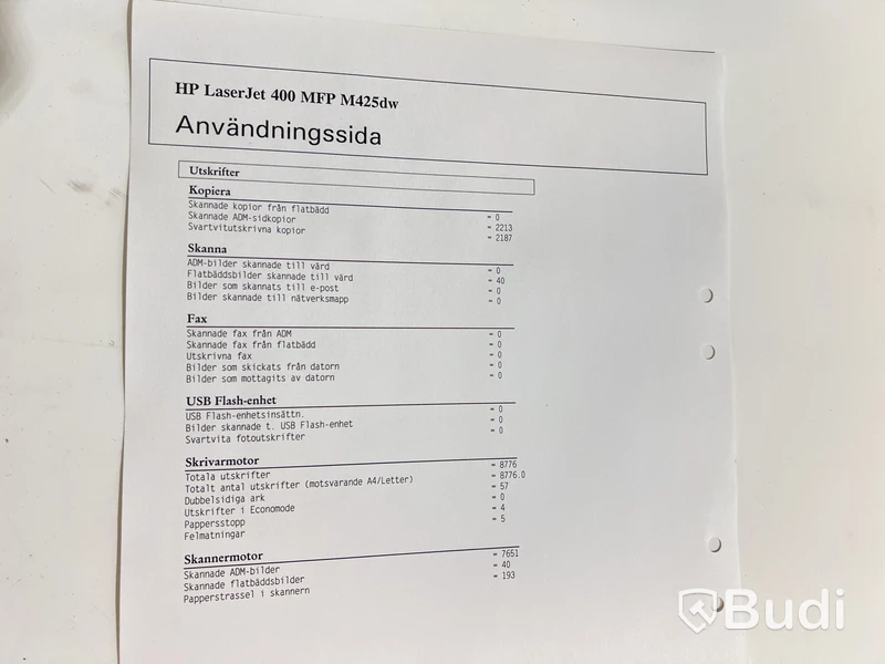Skrivare/skanner/kopiator HP Laserjet Pro 400 MFP M425dw, Svartvit