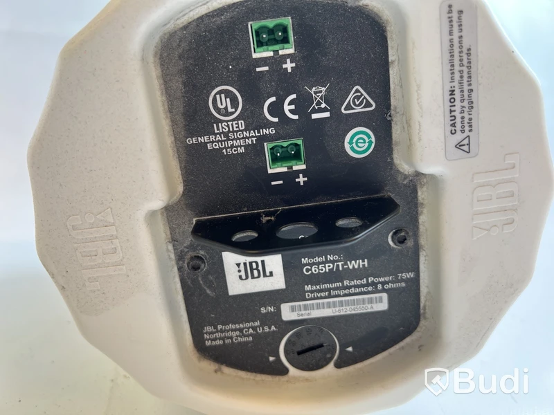 2 st. Högtalare JBL C65P/T-WH.