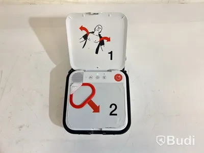 Defibrillator Lifepak CR2 med väggfäste och väska