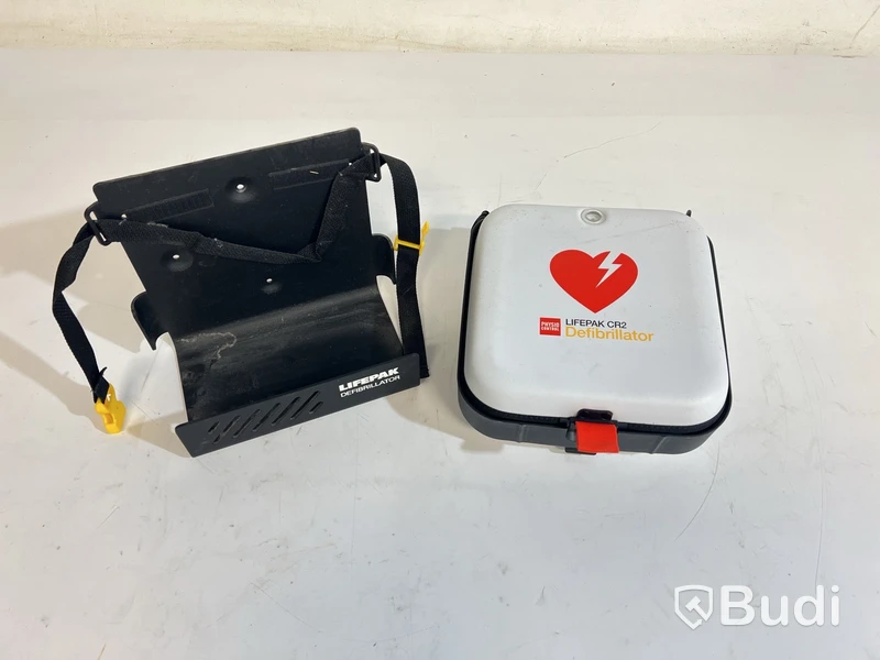 Defibrillator Lifepak CR2 med väggfäste och väska