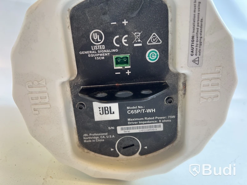 2 st. Högtalare JBL C65P/T-WH.