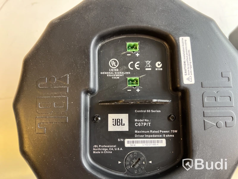 2 st. Högtalare JBL C67P/T.