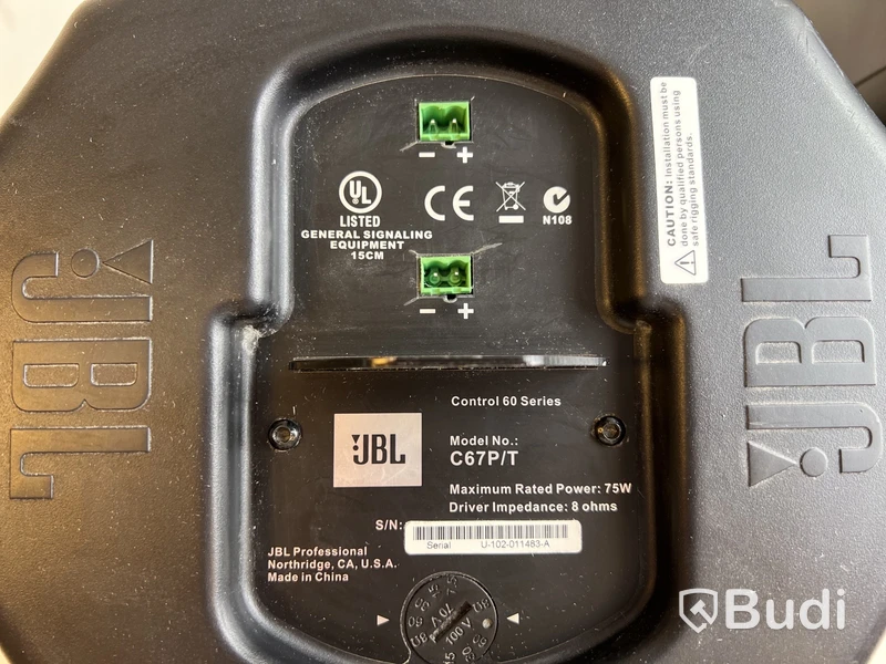 2 st. Högtalare JBL C67P/T.