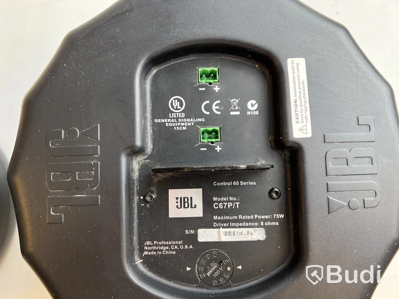 2 st. Högtalare JBL C67P/T.