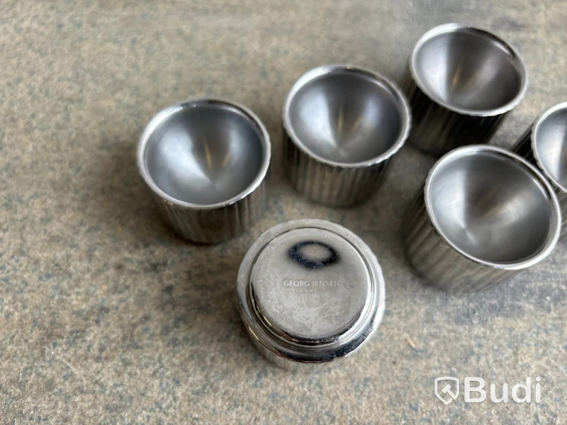 6 st. Äggkoppar Bernadotte Kollektion Georg Jensen